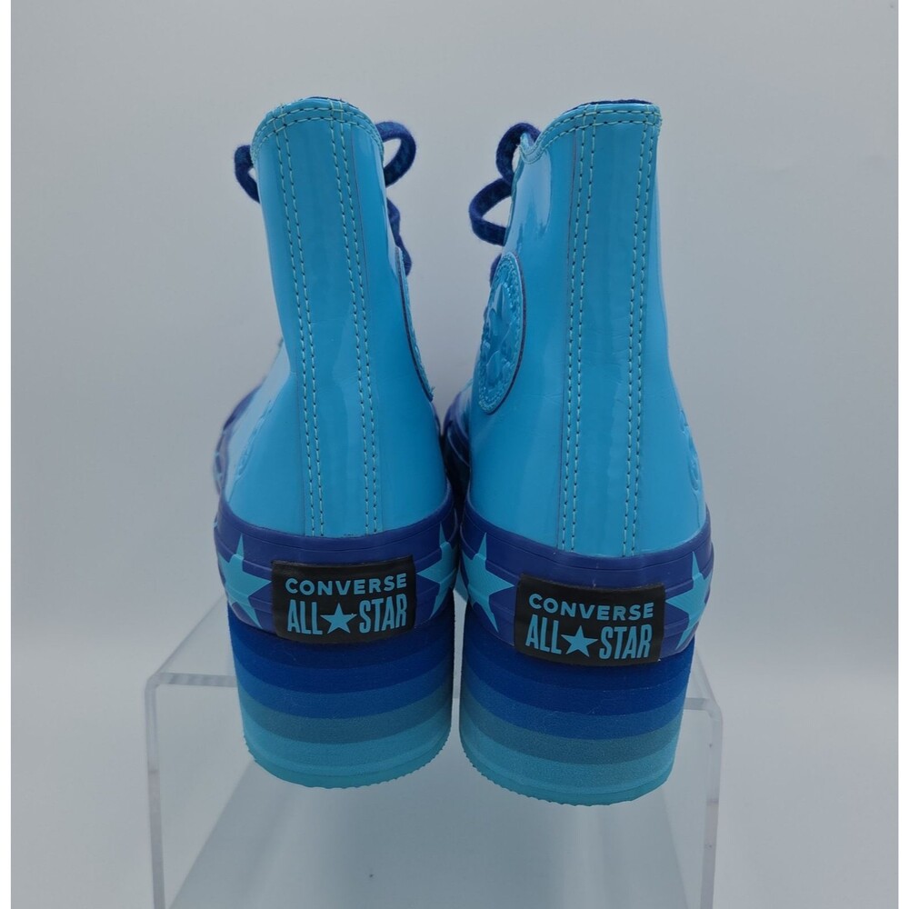 Miley Cyrus Converse Chuck Taylor Platform Hi Gnarly Blue Patent Sneakers Size 9 - Picture 6 of 8